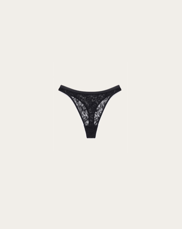 Lace Thongs – Black