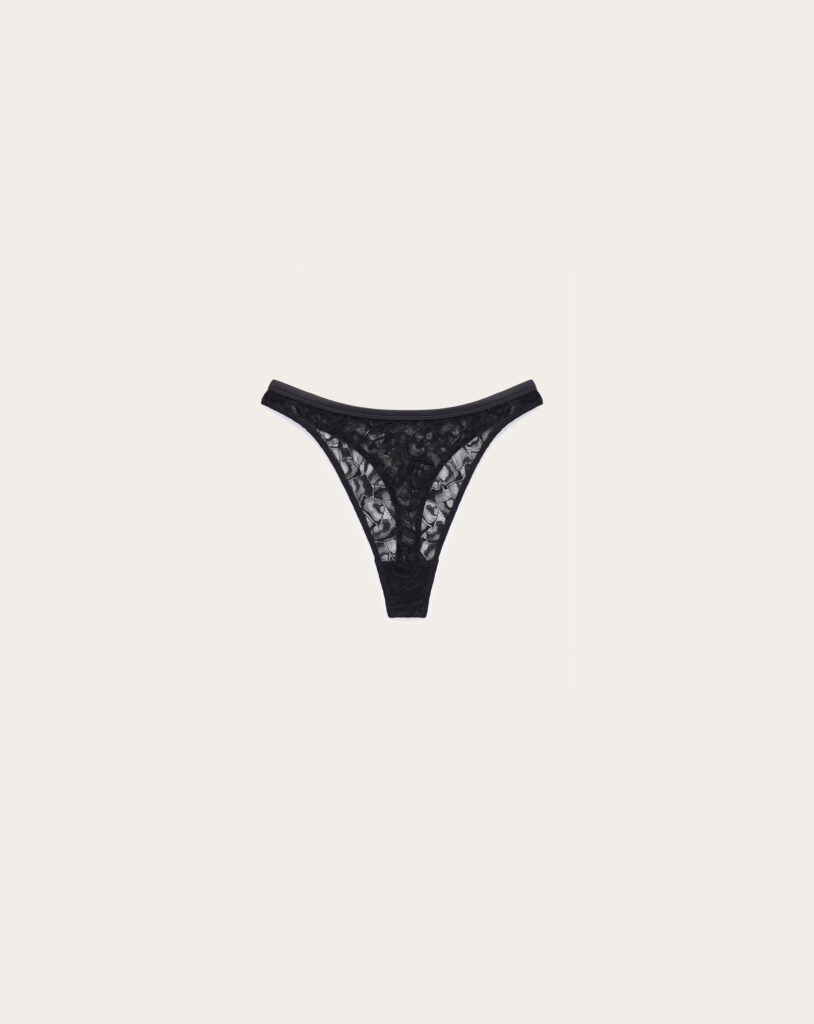 Lace Thongs – Black