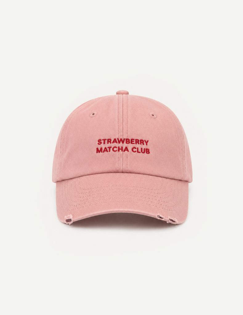 Strawberry Matcha Club Cap – Pink