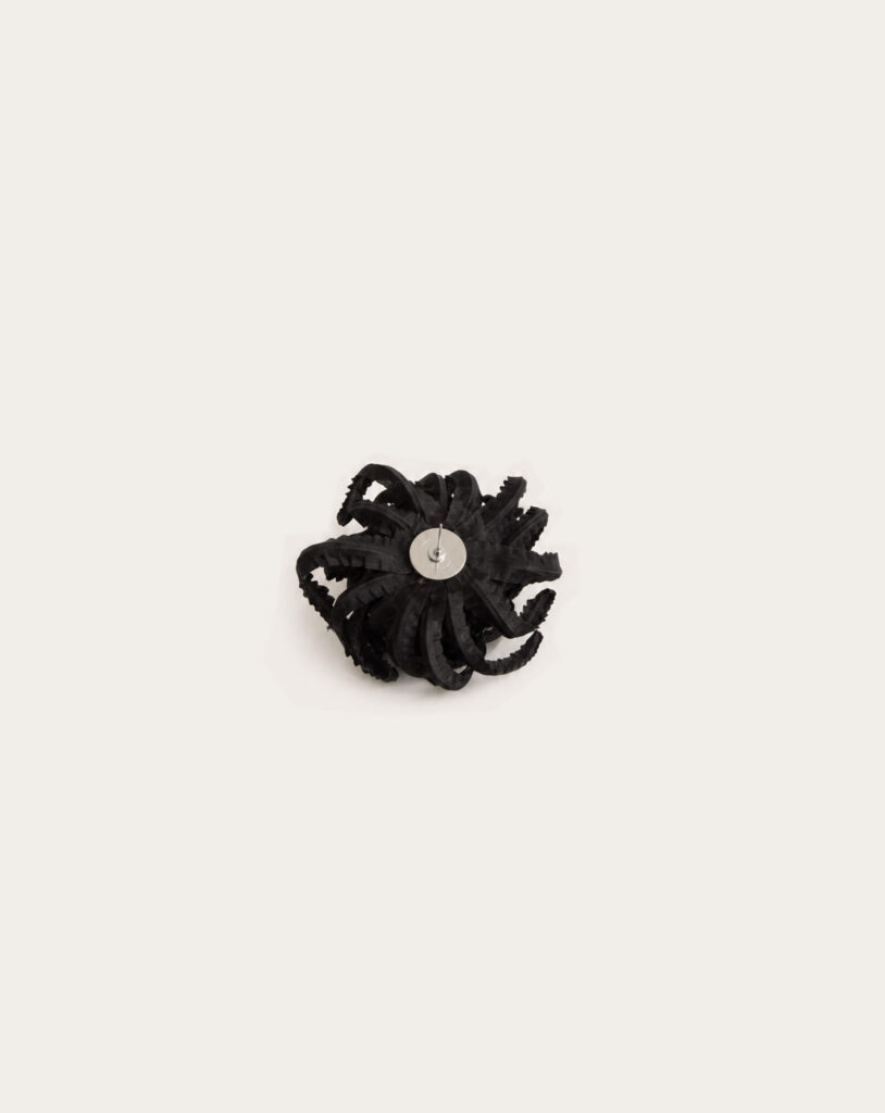 Flower Mono Earring – Black