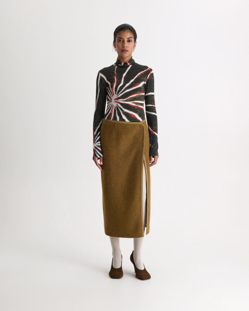 Mustard Wool Skirt
