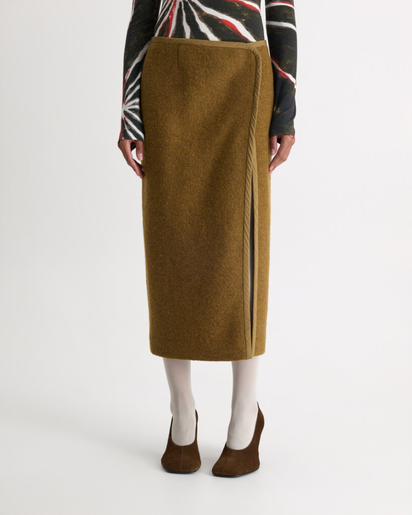 Mustard Wool Skirt