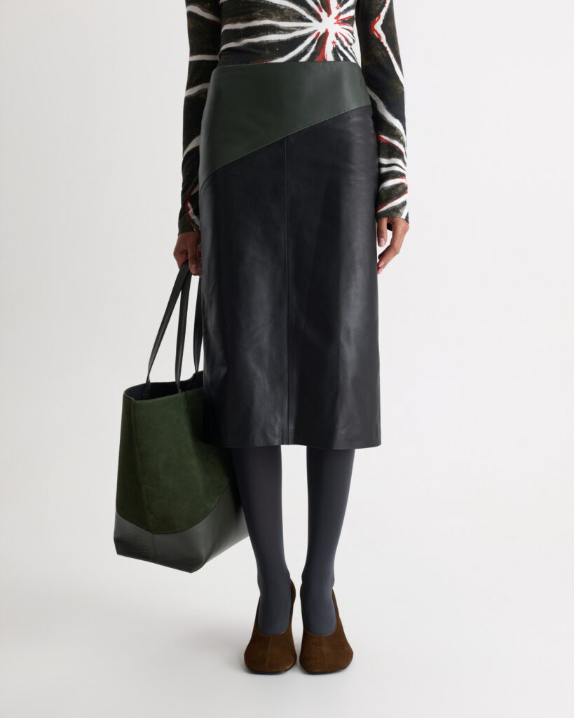 Slash Leather Skirt