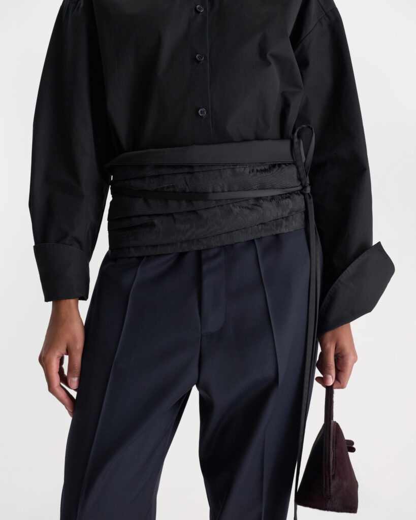 Black Moire Sash
