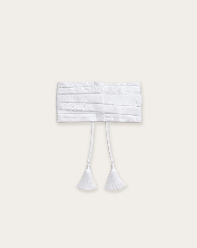 White Moire Sash