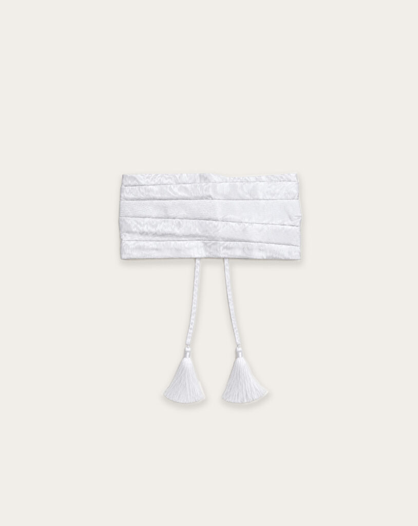 White Moire Sash
